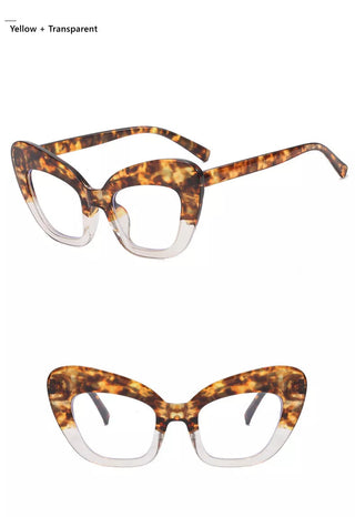 2022 New Fashion Vintage Anti Blue Light Cat Eye Women Glasse Retro Designer Eyeglasse Frame Ladies Ins Trending Clear Computer Alodia Store
