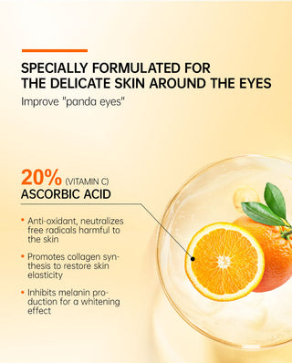JoyPretty Vitamin C Eye Cream Anti Dark Circles Eye Bag Firmness Moisturizing Whitening Massager Wrinkle Eye Serum Beauty Health Alodia Store