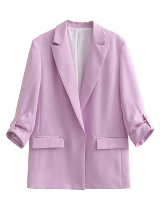 Purple Blazer Women  Elegant Woman Alodia Store