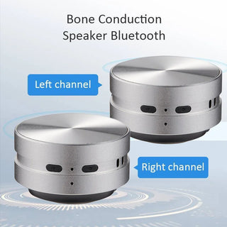 Mini Bone Conduction Speaker With FM Radio Bluetooth-Compatible  Dual Sound Audio Box - Alodia Store