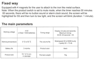 Magnetic Kitchen Timer Digital Timer Manual Countdown Alarm Clock Mechanical Cooking Timer Cooking Shower Study Stopwatch New Alodia Store