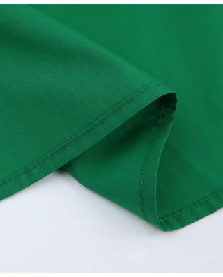 MiuKoMiYa Spring 2022 Womens Shirt Lapel Stitching Green Shirt Top Women LongSleeve White Top Cotton Shirt Alodia Store