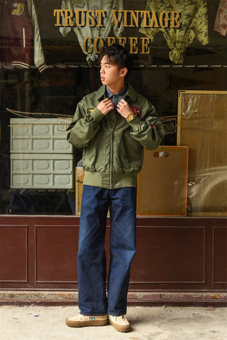 TOP GUN CWU-36P Spring Patched Military Style Bomber Pilot Flight Thin Coat Windbreaker Jacket Alodia Store