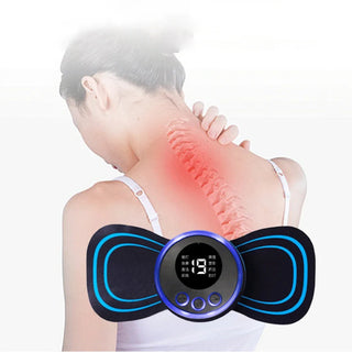 Electric EMS Neck Massager Mini Cervical Back Muscle Pain Relief Patch Stimulator Massageador Mat Portable Gel Pad Stickers Slim - Alodia Store
