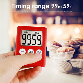 led kitchen timer magnetic adsorption countdown stopwatch cooking learning timer electronic timer LCD small alarm clock Alodia Store