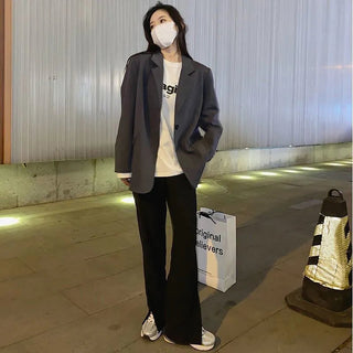 Long Sleeve Loose Suit Coat Woman Alodia Store