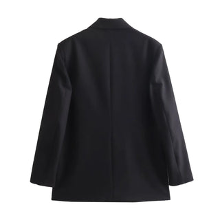 TRAF Grey Oversize Long Blazer Women Alodia Store