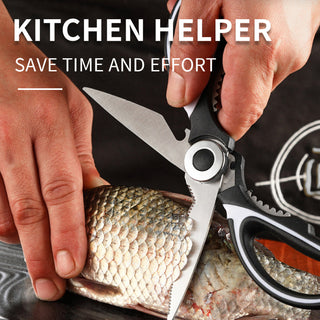 Kitchen Scissors Stainless Steel Multifunctional Household Scissors Shear Bone Scissors Chicken Wings Fish Chopper Bottle Opener Alodia Store