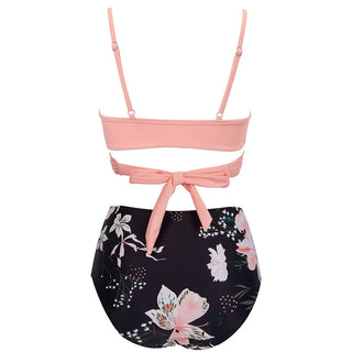 High Waist  Sexy Bikini Set Swimsuit Floral Beachwear V-Neck Bathing Suits Female ALODIA STORE