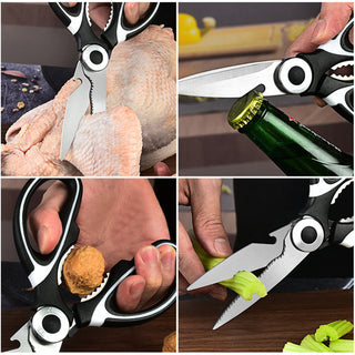 Kitchen Scissors Stainless Steel Multifunctional Household Scissors Shear Bone Scissors Chicken Wings Fish Chopper Bottle Opener Alodia Store