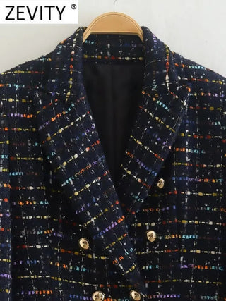 Tweed Woolen Blazer Coat Alodia Store