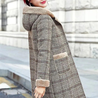 Thick Keep Warm Jacket Medium Long Hooded Wooden Coat Alodia Store