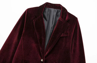 Velvet Blazer Coat Vintage Alodia Store