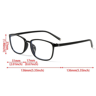 Ultralight PC Frame Reading Glasses Anti Blue Rays Eyeglasses High-definition Reduces Eye Strain Flat Mirror Eyewear +1.0~+4.0 Alodia Store