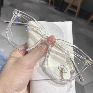 Large Square Frame Anti-Blue Light Glasses Fashion Retro Men Women Computer Gaming Eye Protection Classic Plain Glass Spectacles Alodia Store