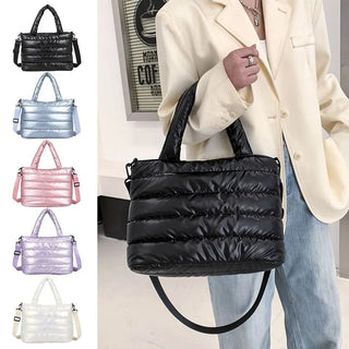 Lightweight Down Cotton Padded Shoulder Bag Alodia Store