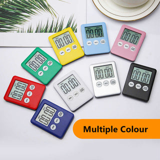 led kitchen timer magnetic adsorption countdown stopwatch cooking learning timer electronic timer LCD small alarm clock Alodia Store