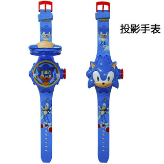 Disney Kid Cartoon Cool Ptojectio Watch Marvel Spider-Man Boy Unicorn Princess Elsa Flash Electronic Digital Student Toy Clock Alodia Store