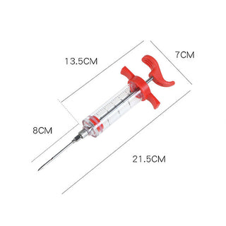 Flavor Needle BBQ Meat Syringe Marinade Injector Pork Steak Meat Sauces Syringes With 3 Stainless Steel Needles Kitchen Tools Alodia Store
