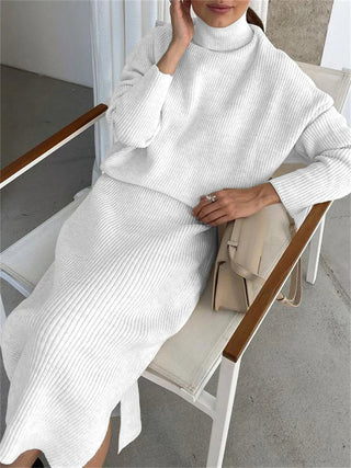 TARUXY Ribbed Knit 2 Piece Dress Set Outfits Ladies Alodia Store