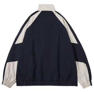 Hip Hop Varsity Jacket Men High Street Patchwork Color Block Alodia Store