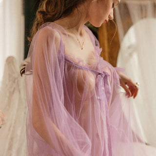 Lace Nightgown Temptation Robe Perspective Emotional Underwear Alodia Store