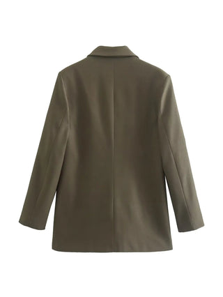 TRAF 2024 Long Sleeve Blazers for Women Coat Alodia Store