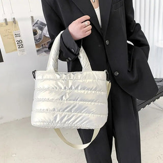 Lightweight Down Cotton Padded Shoulder Bag Alodia Store