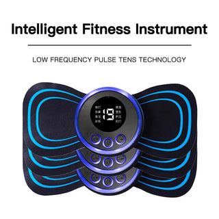 Electric EMS Neck Massager Mini Cervical Back Muscle Pain Relief Patch Stimulator Massageador Mat Portable Gel Pad Stickers Slim - Alodia Store