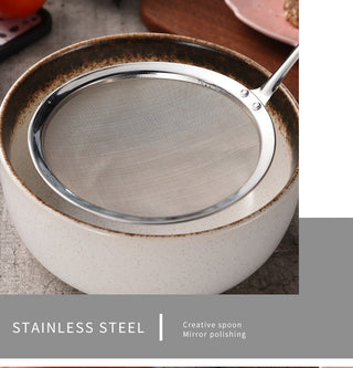 Kitchen Multi-functional Filter Spoon Stainless Steel Fine Mesh Wire Oil Skimmer Strainer Fried Food Net Kitchen Gadgets Alodia Store