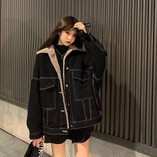 Padded Denim Jackets Alodia Store