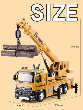 Large Truck Crane Engineering Vehicle Alloy Model Car Alodia Store