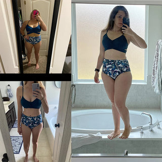 High Waist  Sexy Bikini Set Swimsuit Floral Beachwear V-Neck Bathing Suits Female ALODIA STORE