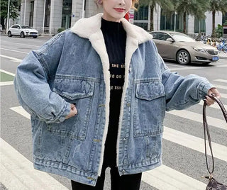 Padded Denim Jackets Alodia Store