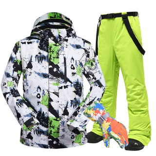 Men's Ski Suit Brands Winter Windproof Waterproof Thermal Snow Jacket And Pants Sets Skiwear Skiing And Snowboard Ski Jacket Men ALODIA STORE