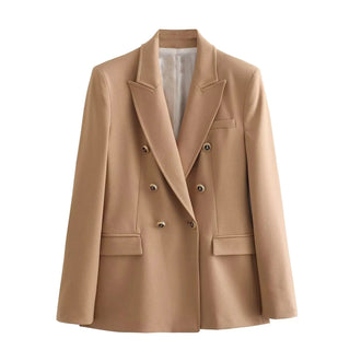 TRAF Green Women's Blazer Tailoring Double Breasted Blazer Alodia Store