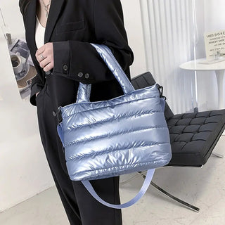 Lightweight Down Cotton Padded Shoulder Bag Alodia Store