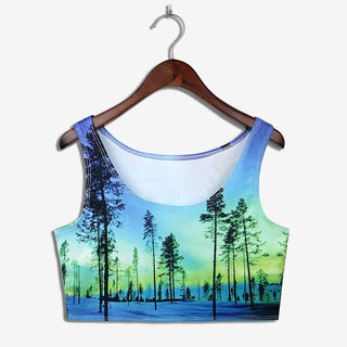 VIP FASHION Summer Sexy 3D Printed Tank Tops Crop Casual Super Short Vest Tops alodia store