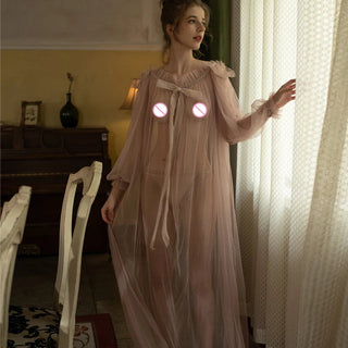 Lace Nightgown Temptation Robe Perspective Emotional Underwear Alodia Store