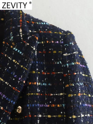 Tweed Woolen Blazer Coat Alodia Store