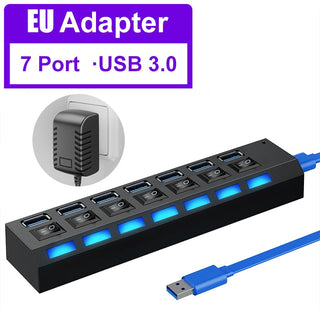 Usb Hub 3 0 Hub Usb Splitter Several Ports Multi Usb Hub 3.0 Hab power Adapter extension ALODIA STORE