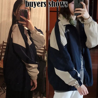 Hip Hop Varsity Jacket Men High Street Patchwork Color Block Alodia Store