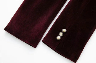 Velvet Blazer Coat Vintage Alodia Store
