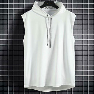 Plus Size Summer Men Clothing Tank Tops Sweatshirt Sleeveless Tops Hoodie Vest Workout Fitness Mens T Shirt Workout Hip Hop Vest alodia store