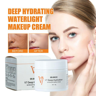 V7 Deep Hydration Waterlight Face Makeup Cream Brighten Skin Tone Fade Blemishes Moisturizing Non Greasy Whitening Facial Cream Alodia Store