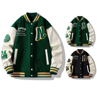 Jacket Men's Striped Letter Pattern Alodia Store