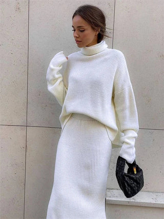 TARUXY Ribbed Knit 2 Piece Dress Set Outfits Ladies Alodia Store