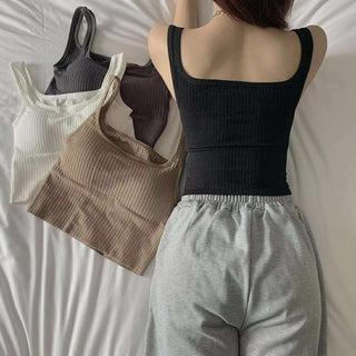 Elasticity TShirt Backless Camisole Female alodia store