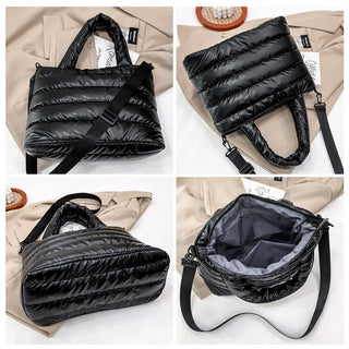 Lightweight Down Cotton Padded Shoulder Bag Alodia Store