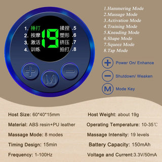 Electric EMS Neck Massager Mini Cervical Back Muscle Pain Relief Patch Stimulator Massageador Mat Portable Gel Pad Stickers Slim - Alodia Store